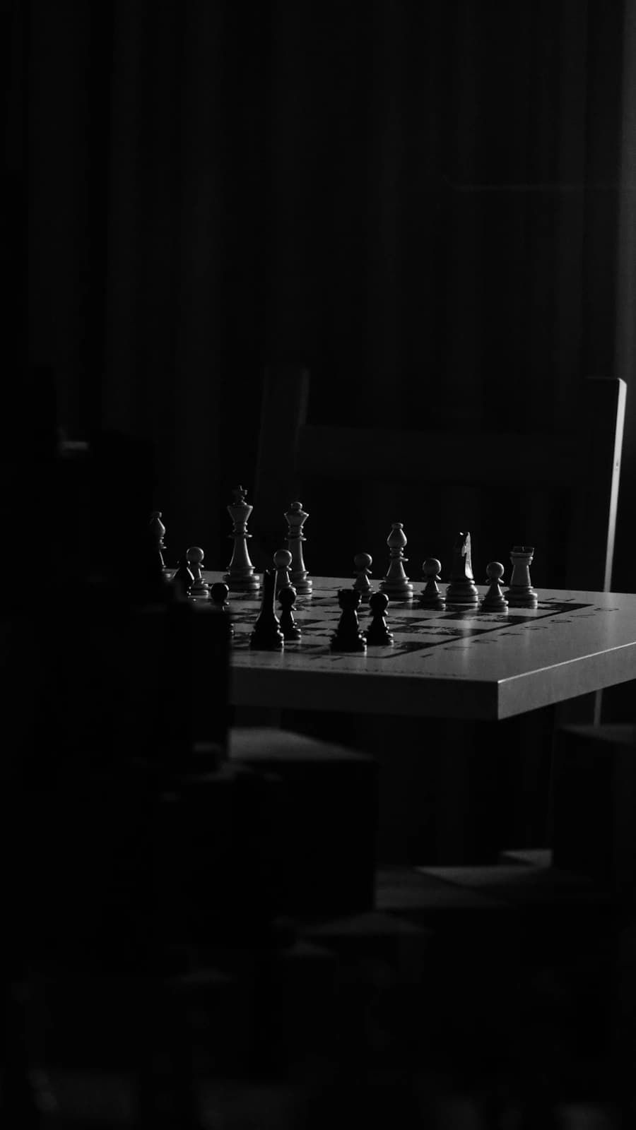 A view of a chessboard